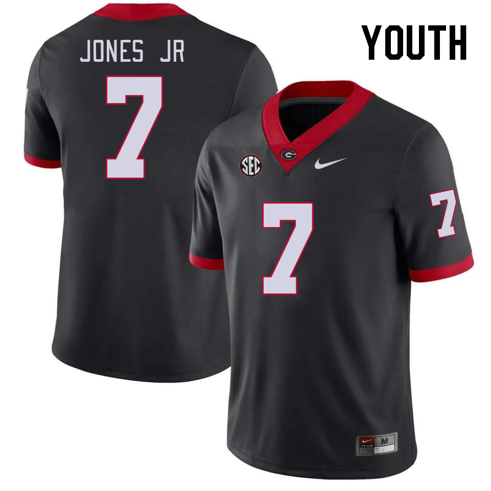 Youth #7 Marvin Jones Jr Georgia Bulldogs College Football Jerseys Stitched-Black